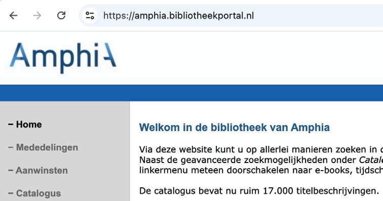 Voorbeeld: de online bibliotheek van Amphia